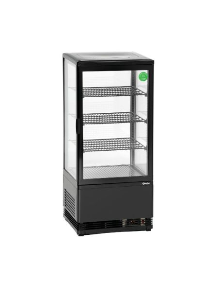 Mini vitrine réfrigérée 78 L, noire | Bartscher