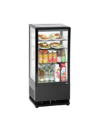 Mini vitrine réfrigérée 78 L, noire | Bartscher
