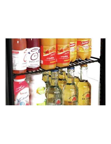 Mini vitrine réfrigérée 78 L, noire | Bartscher