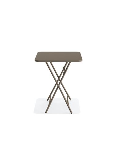 Table de bistrot pliable en métal Breeze Cappuccino 60x60 cm