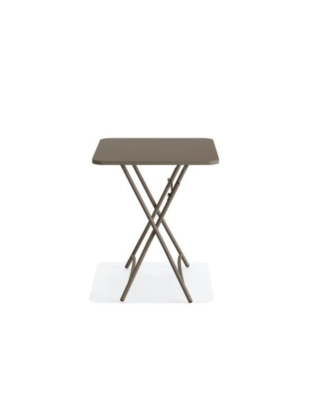 Table de bistrot pliable en métal Breeze Cappuccino 60x60 cm