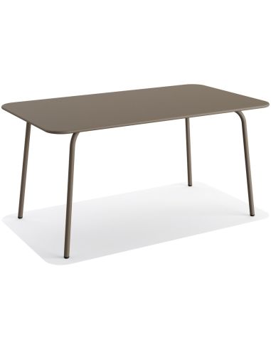 Shine - Table de terrasse rectangulaire Cappuccino