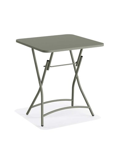 Breeze - Table de bistrot pliable en métal Vert 60c60 cm