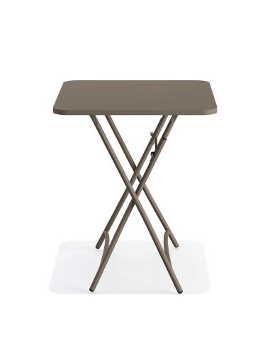 Table de bistrot pliable en métal Breeze Cappuccino 60x60 cm