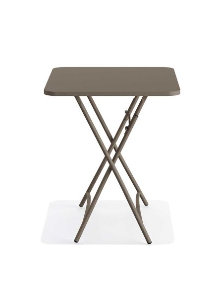 Table de bistrot pliable en métal Breeze Cappuccino 60x60 cm