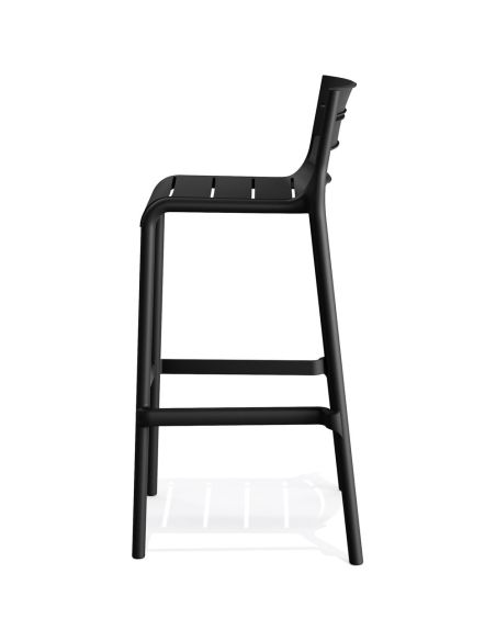 Calor - Tabouret de bar empilable en polypropylène Noir