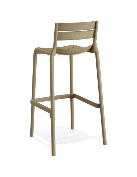 Calor - Tabouret de bar empilable en polypropylène Sable