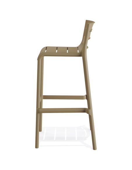 Calor - Tabouret de bar empilable en polypropylène Sable
