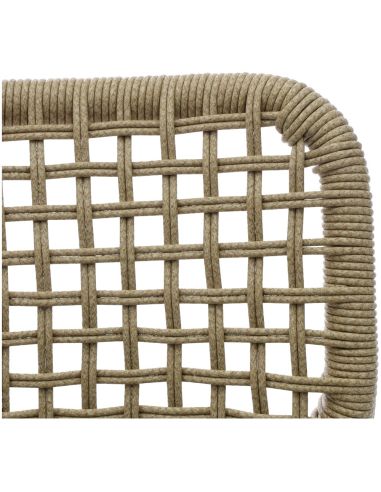 Dante - Tabouret de bar empilable Piètement sable + Corde
