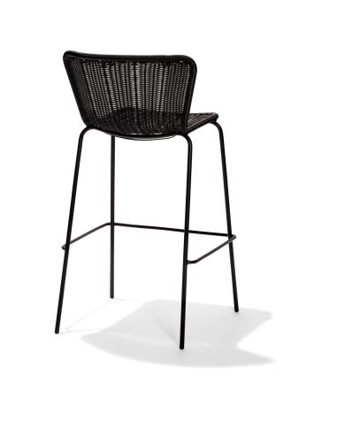 Luca - Tabouret de bar empilable Noir