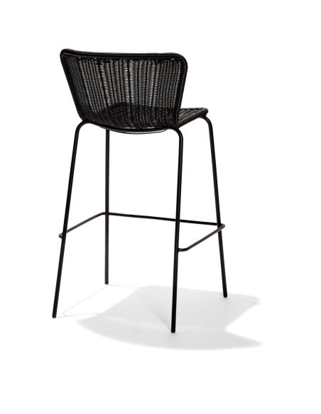 Luca - Tabouret de bar empilable Noir