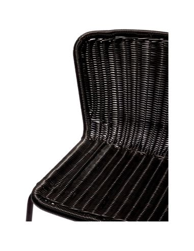 Luca - Tabouret de bar empilable Noir
