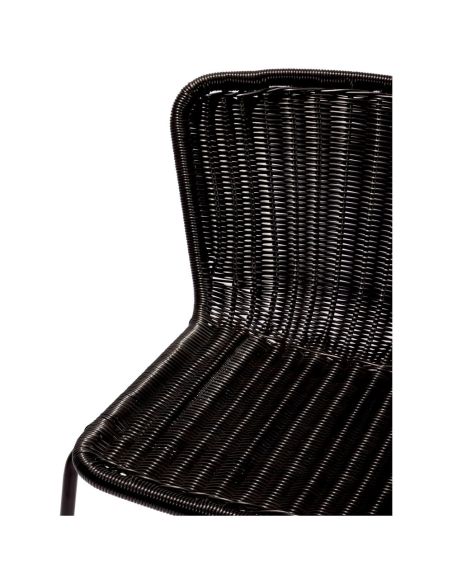 Luca - Tabouret de bar empilable Noir
