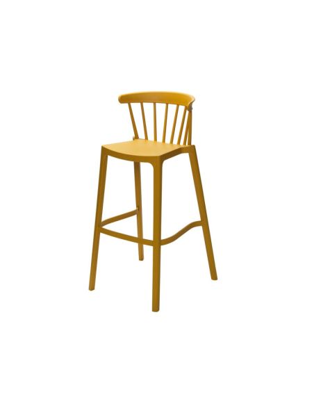 Windson - Tabouret de bar empilable en polypropylène Jaune