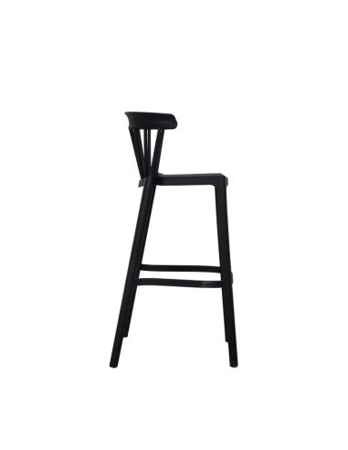 Windson - Tabouret de bar empilable en polypropylène Noir