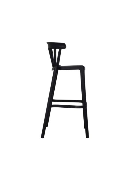 Windson - Tabouret de bar empilable en polypropylène Noir