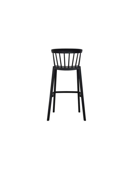 Windson - Tabouret de bar empilable en polypropylène Noir