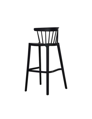 Windson - Tabouret de bar empilable en polypropylène Noir