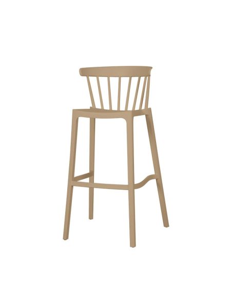 Windson - Tabouret de bar empilable en polypropylène Sable