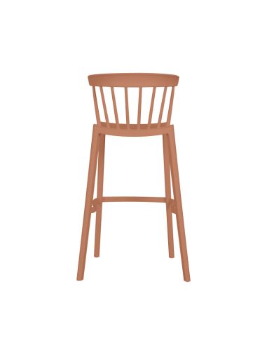 Windson - Tabouret de bar empilable en polypropylène Terracotta