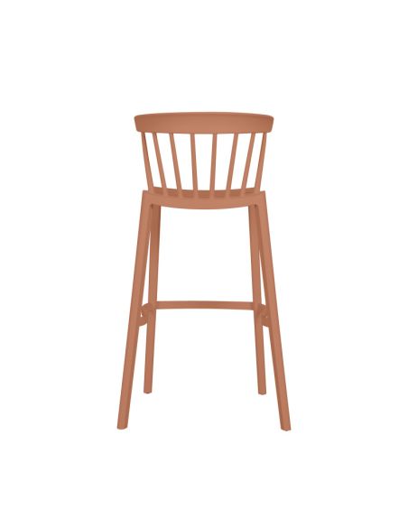 Windson - Tabouret de bar empilable en polypropylène Terracotta