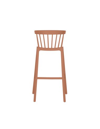 Windson - Tabouret de bar empilable en polypropylène Terracotta