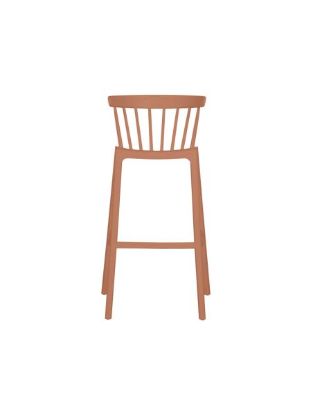 Windson - Tabouret de bar empilable en polypropylène Terracotta