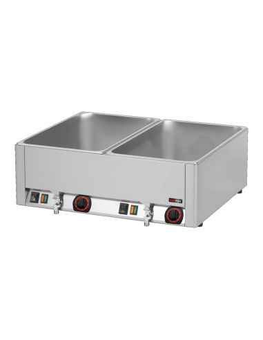 Bain marie avec robinet de vidange 2 x GN 1/1 | Redfox - BMV2115