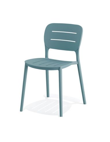 Propi - Chaise empilable en polypropylène bleu