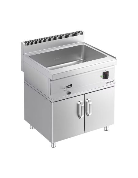 Bain-marie électrique - 2,4 kW - 2x GN 1/1 ou 4x GN 1/2 - incl. soubassement avec 2 portes- Mario 700 | GGM -BMK800-E-UBK800-E