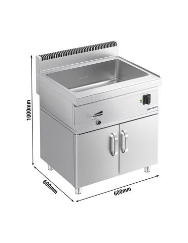 Bain-marie électrique - 2,4 kW - 2x GN 1/1 ou 4x GN 1/2 - incl. soubassement avec 2 portes- Mario 700 | GGM -BMK800-E-UBK800-E