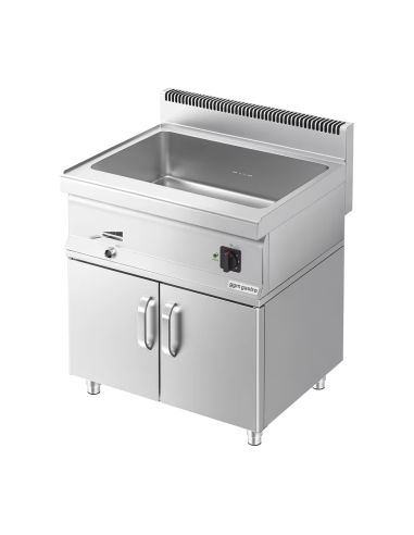 Bain-marie électrique - 2,4 kW - 2x GN 1/1 ou 4x GN 1/2 - incl. soubassement avec 2 portes- Mario 700 | GGM -BMK800-E-UBK800-E