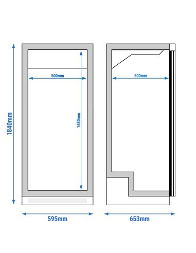 Réfrigérateur de stockage ECO 400 L – 1 porte – Inox AISI 430 – Air pulsé