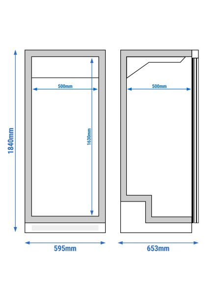 Réfrigérateur de stockage ECO 400 L – 1 porte – Inox AISI 430 – Air pulsé