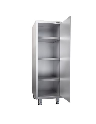 Armoire haute inox P 600 x H 1800 -1 porte battante
