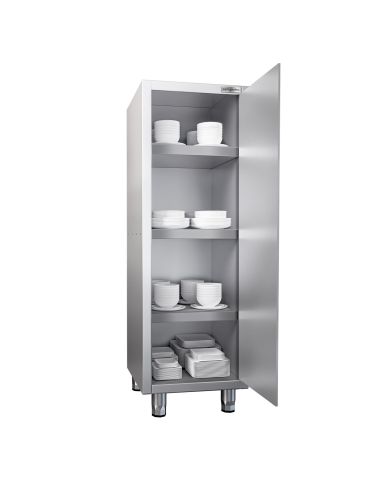 Armoire haute inox P 600 x H 1800 -1 porte battante