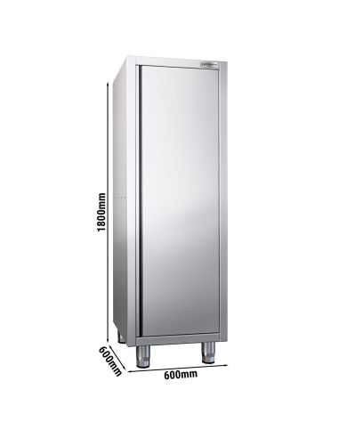 Armoire haute inox P 600 x H 1800 -1 porte battante
