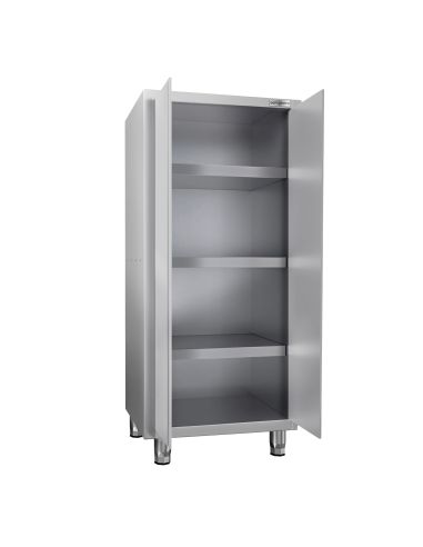 Armoire haute inox P 600 x H 1800 -2 portes battantes