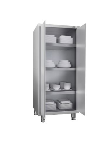 Armoire haute inox P 600 x H 1800 -2 portes battantes