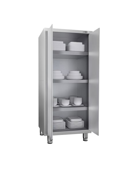 Armoire haute inox P 600 x H 1800 -2 portes battantes
