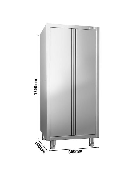 Armoire haute inox P 600 x H 1800 -2 portes battantes