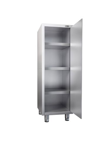 Armoire haute inox P 600 x H 1800 - 1 porte battantr