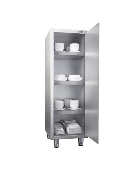 Armoire haute inox P 600 x H 1800 - 1 porte battantr