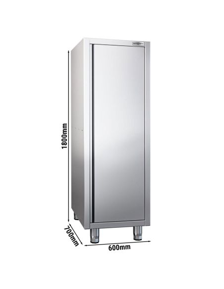 Armoire haute inox P 600 x H 1800 - 1 porte battantr