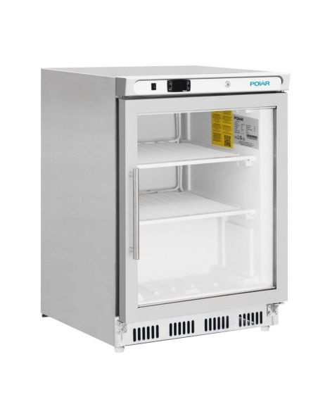 Dessous de comptoir vitré négatif inox - Série C - 129L | Polar - PC008
