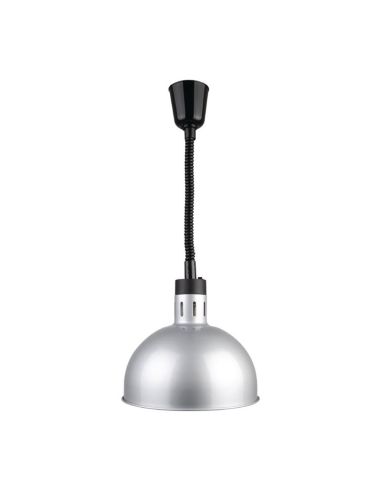 Lampe chauffante dôme rétractable finition métal brossé | Buffalo