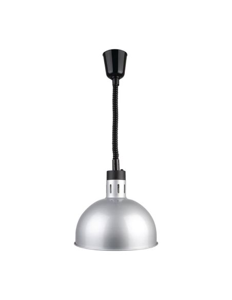 Lampe chauffante dôme rétractable finition métal brossé | Buffalo