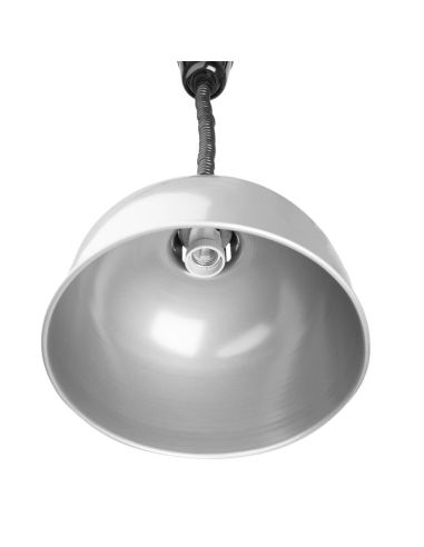 Lampe chauffante dôme rétractable finition métal brossé | Buffalo