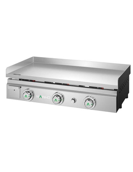 Plancha à gaz lisse en ACIER - L800 | Mainho - MAX-80G