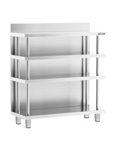 Table de travail de bar inox - 1000 x 400 mm - Étagère basse